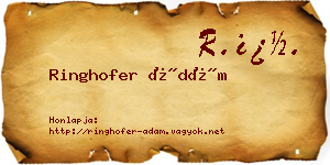 Ringhofer Ádám névjegykártya